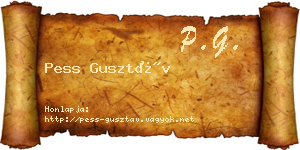Pess Gusztáv névjegykártya
